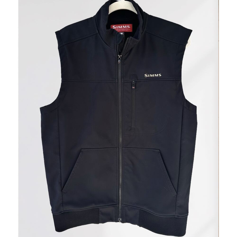 SIMMS Men’s Black Fleece Vest, Size M